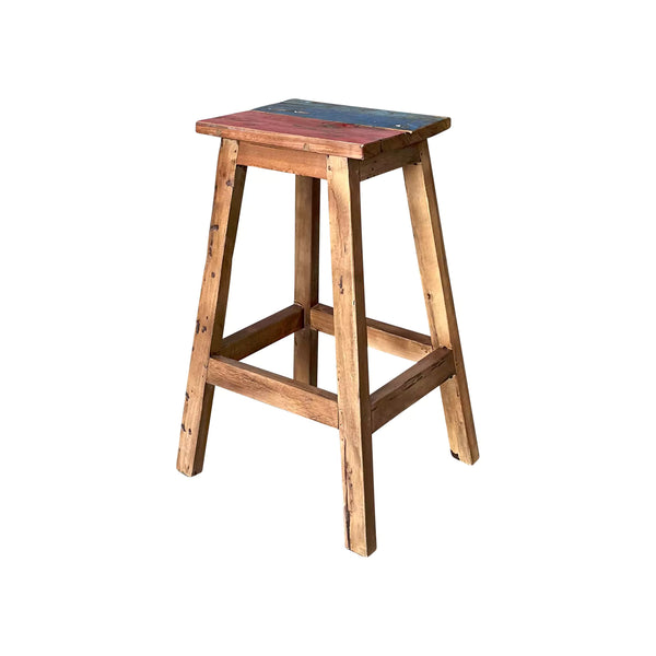 Peter Teak Wood Bar Stool